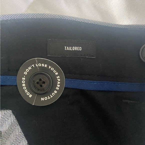 Bonobos Weekday Friday Tailored Fit Gray Herringbone Dress Pants Size 30X32 - Picture 10 of 12